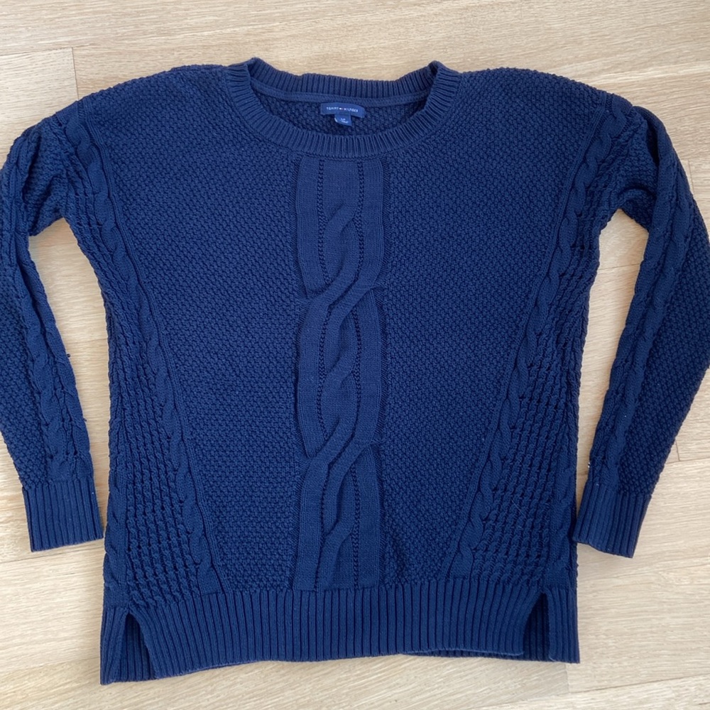 Tommy Hilfiger Navy Cable Knit Sweater